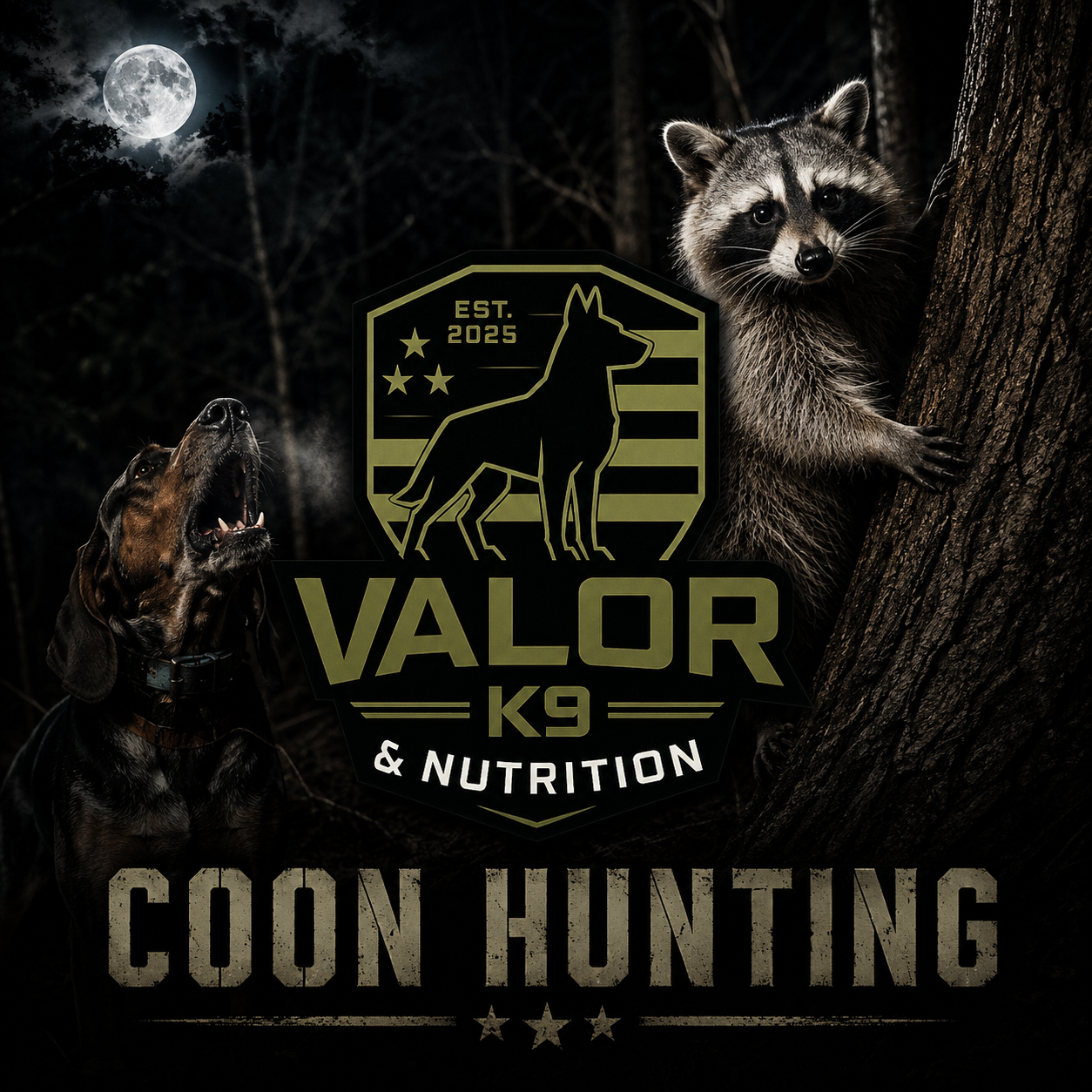 Coon Hunting - Valor K9 & Nutrition
