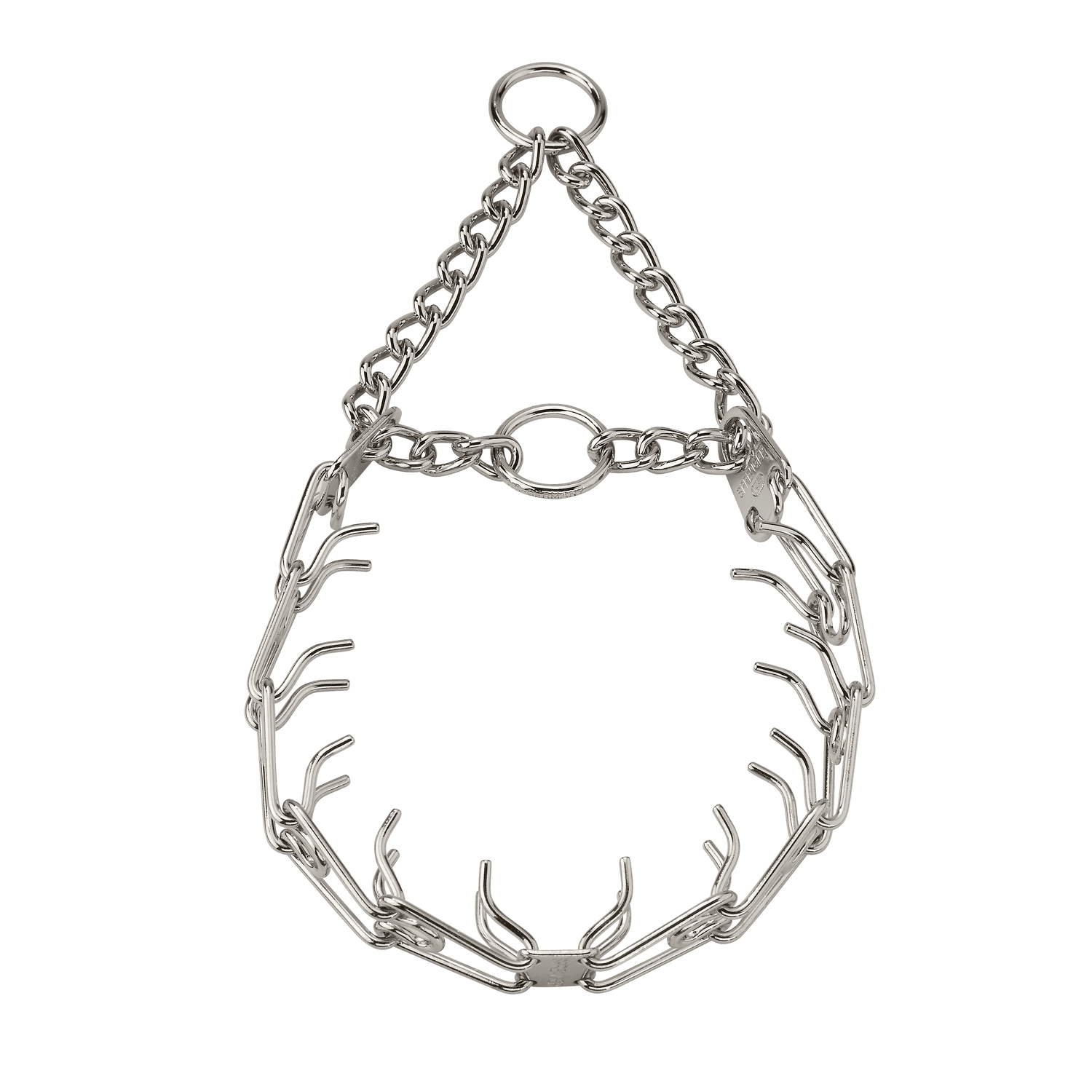 Ultra Plus Training Collar with center plate and assembly chain steel nickel plated