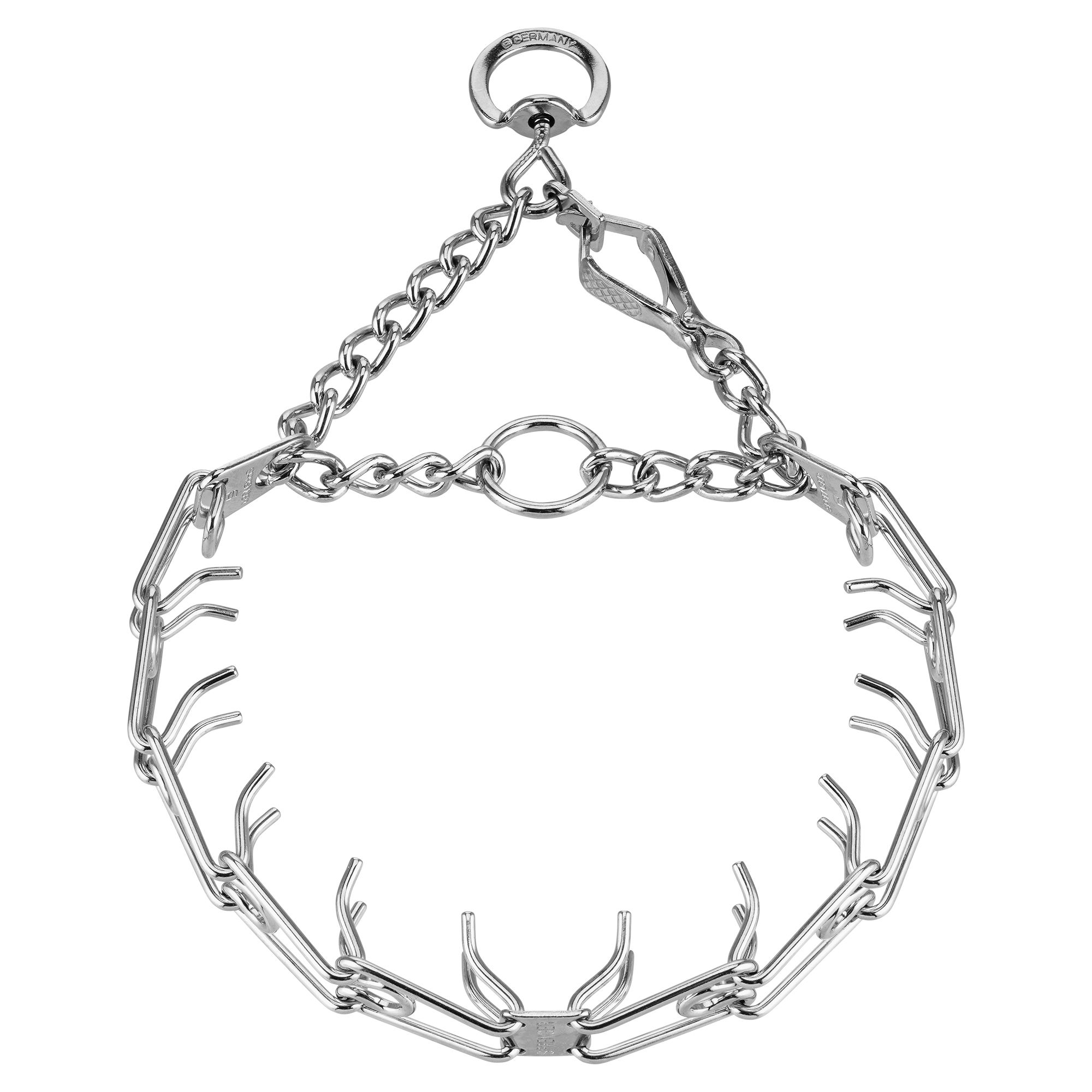 Ultra Plus Collar with Center Hook - Steel Chrome Plated