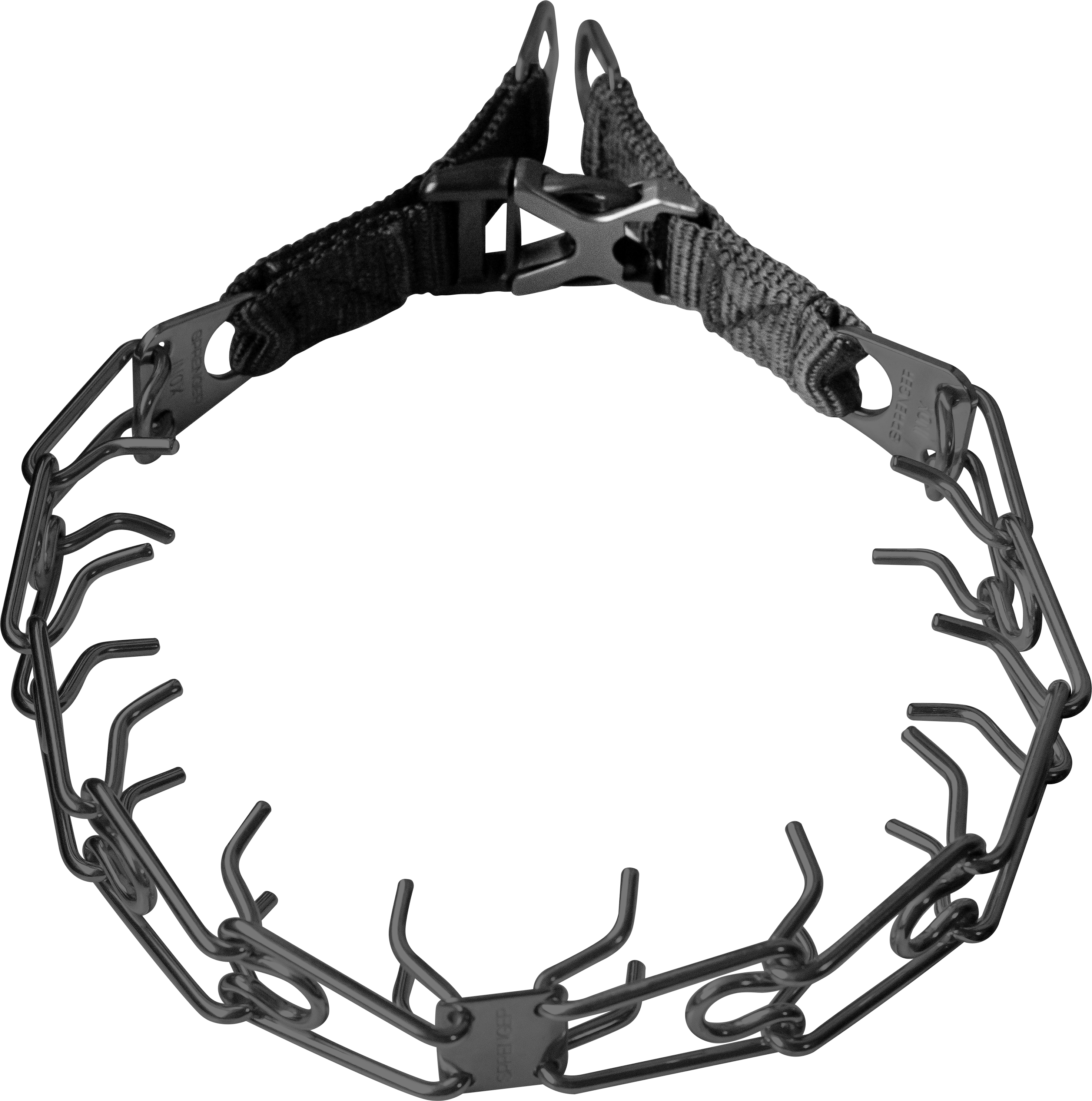 Ultra Plus Training Prong Collar with Center Plate and Spyder Buckle