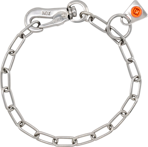 Adjustable Stainless Steel Chain Collar for Small Dogs - Stainless Steel, 2mm Wire Gauge