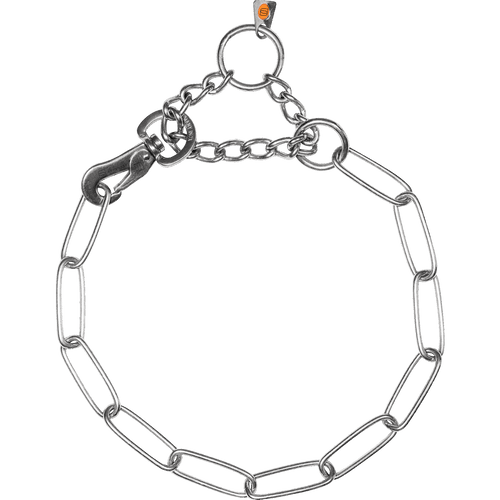 Adjustable Long Link Chain Collar - Stainless Steel, 3mm Wire Gauge