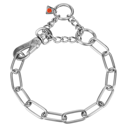 Silver chain bracelet on a white background