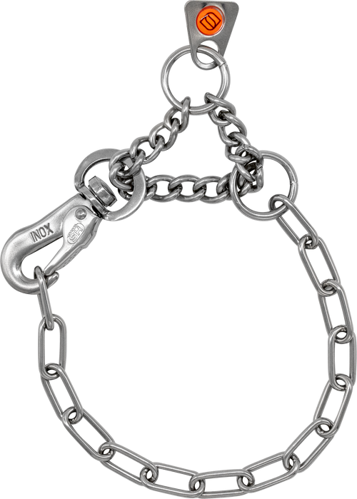 Adjustable Chain Collar with SPRENGER Hook & Assembly Chain - Stainless Steel, 2mm Wire - Valor K9 & Nutrition