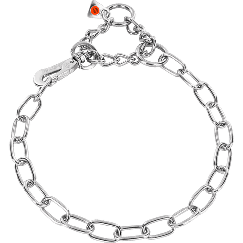 Adjustable Medium Link Chain Collar - Stainless Steel, 3mm Wire Gauge
