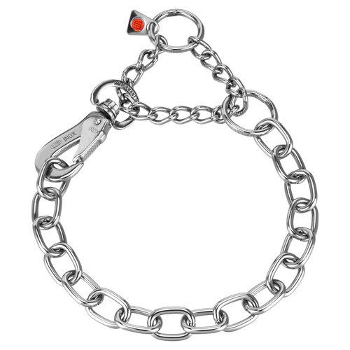 Adjustable Medium Link Chain Collar with SPRENGER Hook - Stainless Steel, 4mm Wire Gauge - Valor K9 & Nutrition