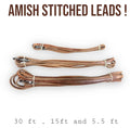 Amish Stitched Leather Dog Leads