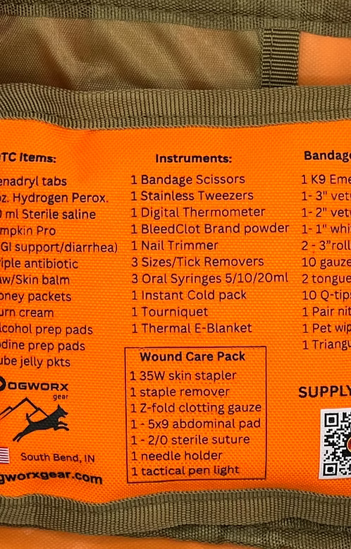 Dogworx Gear K9 MEDKIT - WORKING DOG EDITION | First Aid Kit for Dogs