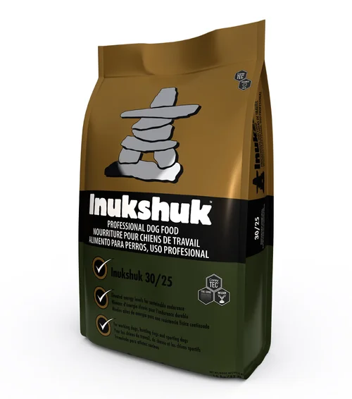 Inukshuk 30/25 performance dog food, 33 lb bag.